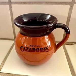 Vintage Cazadores Tequila Mexican Pottery Cup